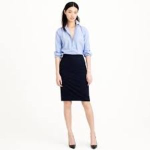 J Crew The Pencil Skirt - Navy NWT